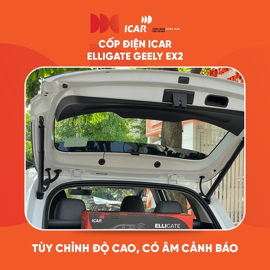 Tuỳ chỉnh độ cao mở cốp điện Elligate trên Geely EX2