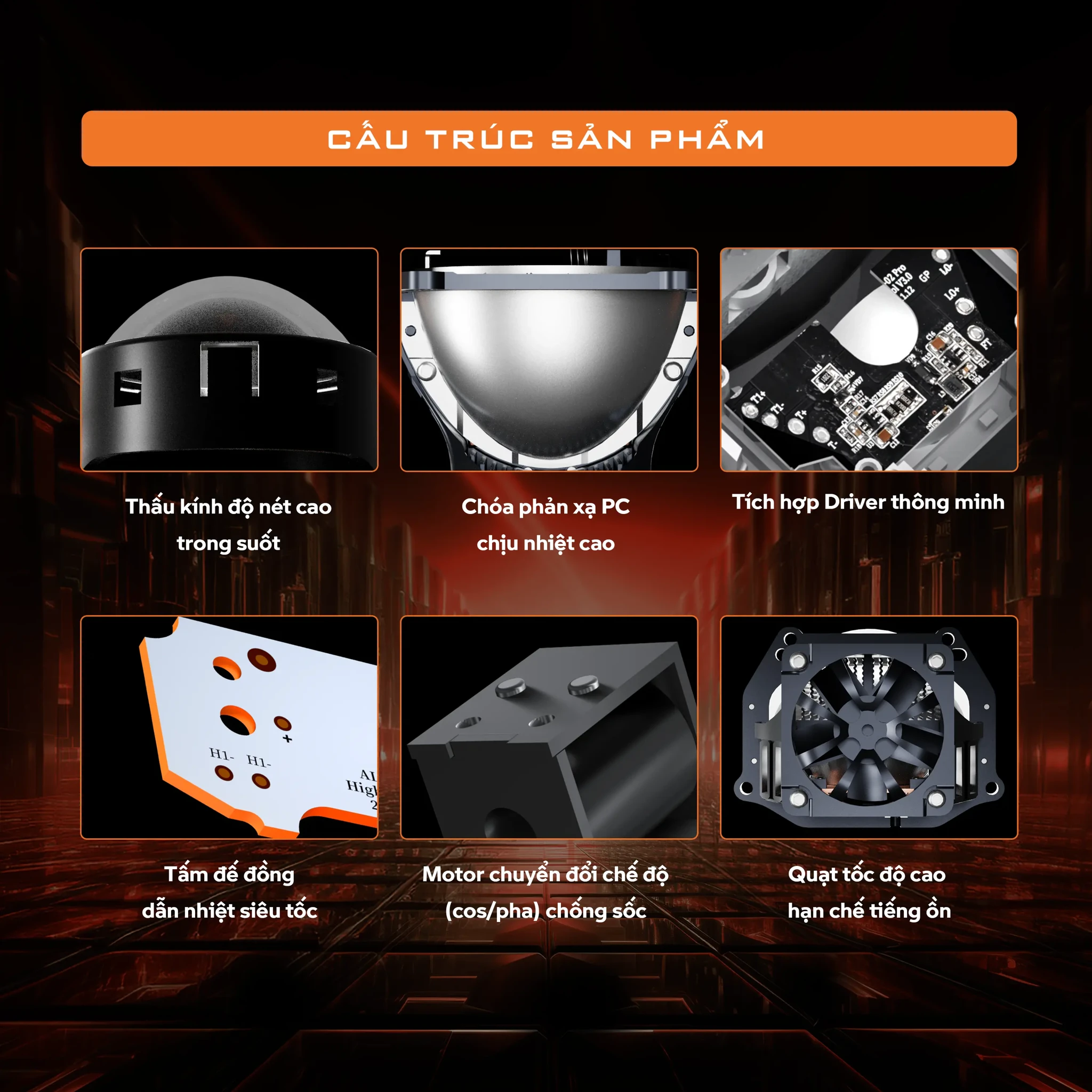 Bi LED Aozoom D1 – Chân D1S Cho Xe Châu Âu - ảnh chính hãng 6