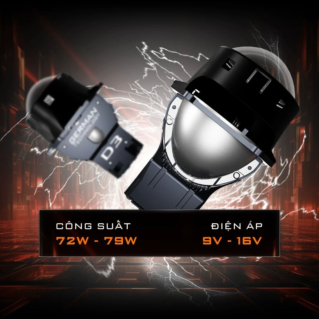 Bi LED Aozoom D3 – Chân D3S Cho Xe Audi