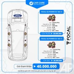 Độ loa ô tô Ford Everest 2025 (8 loa)