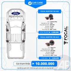 Độ loa ô tô Ford Ranger 2025 (6 loa)