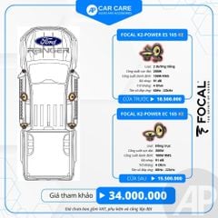 Độ loa ô tô Ford Ranger 2025 (6 loa)