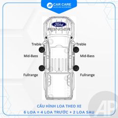 Độ loa ô tô Ford Ranger 2025 (6 loa)