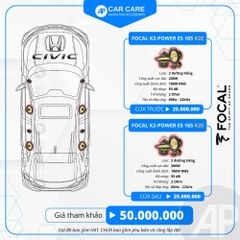 Độ loa ô tô Honda Civic 2025 (8 loa - 12 loa)