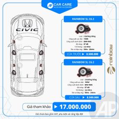 Độ loa ô tô Honda Civic 2025 (8 loa - 12 loa)