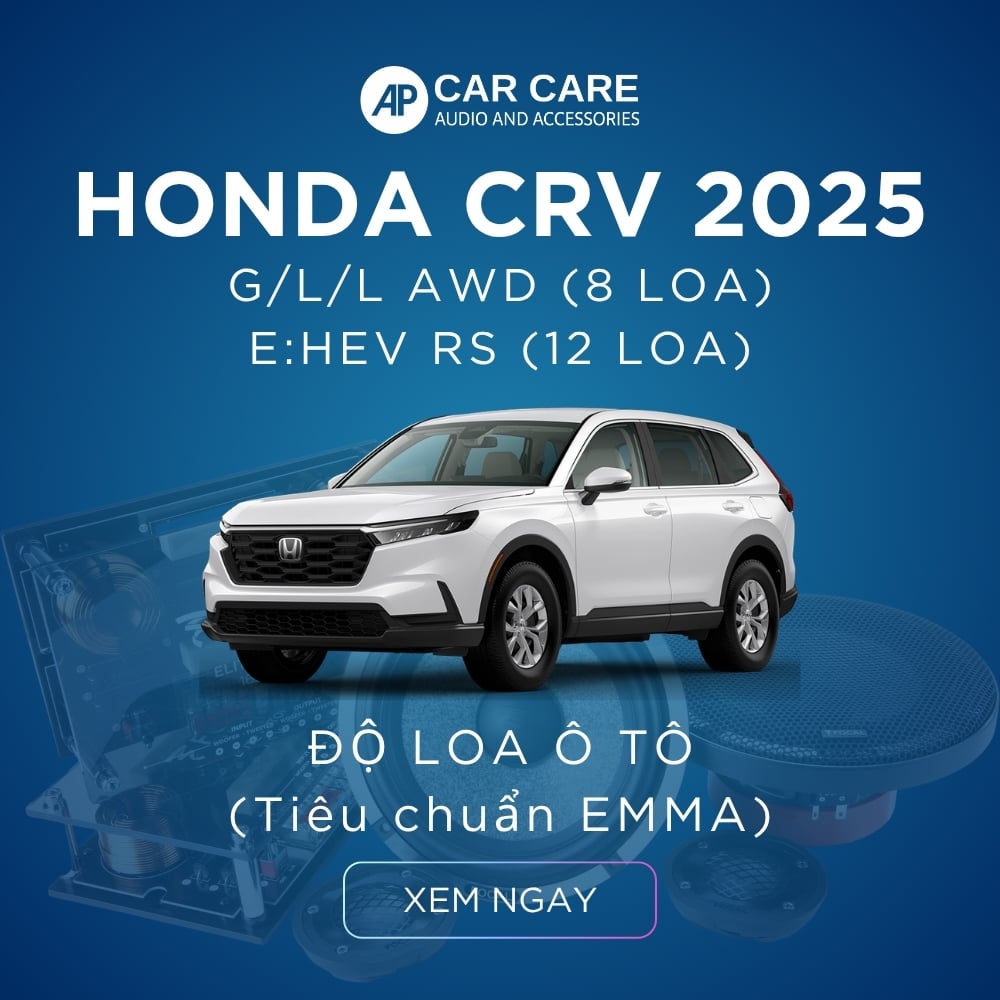Độ loa ô tô Honda CRV 2025 (8 loa - 12 loa)