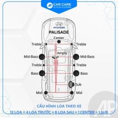 Độ loa ô tô Huyndai Palisade (12 loa)