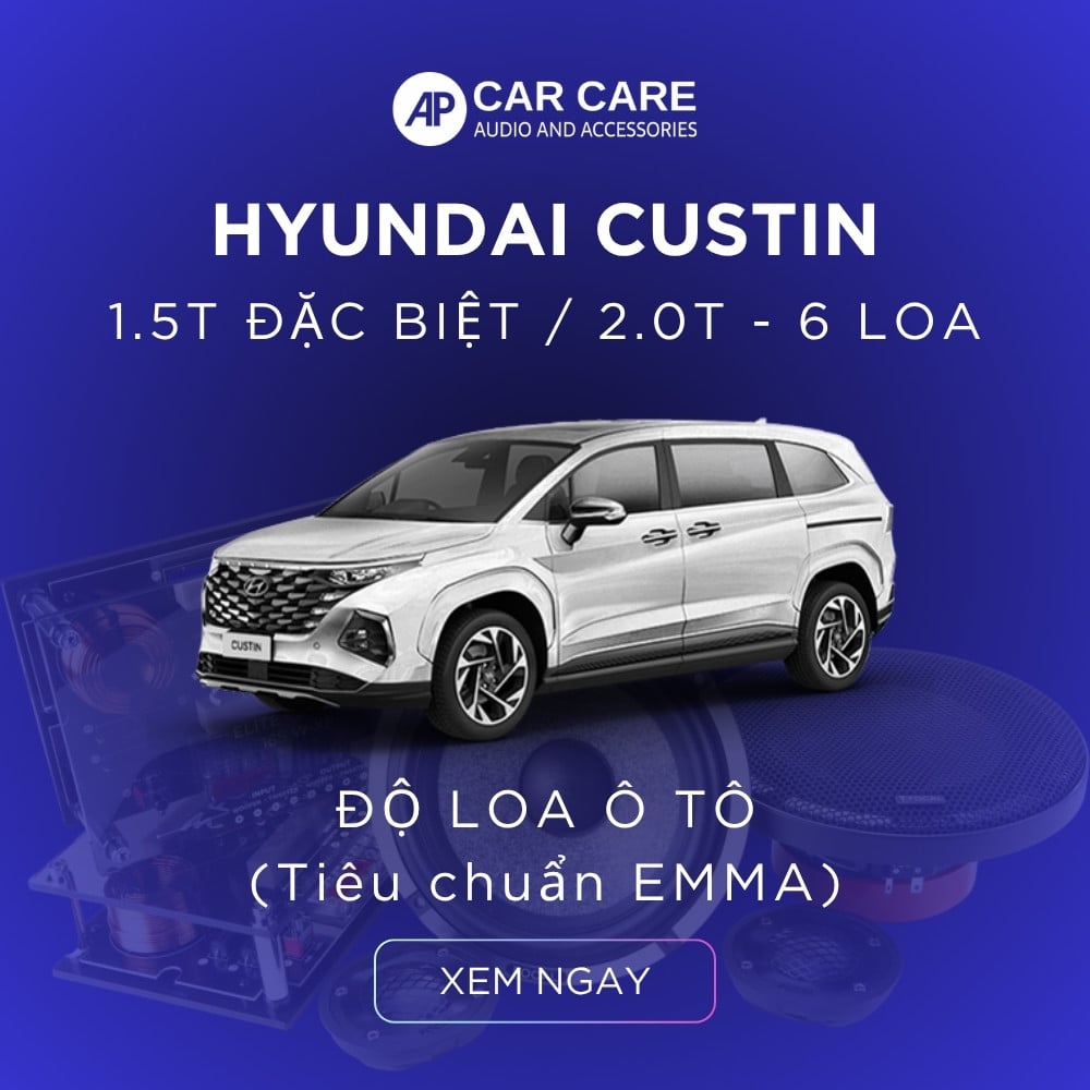 Độ loa ô tô Hyundai Custin (6 loa)