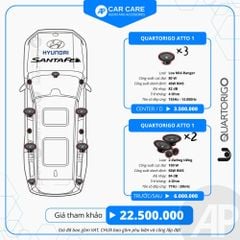Độ loa ô tô Huyndai SantaFe (6 loa - 12 loa)
