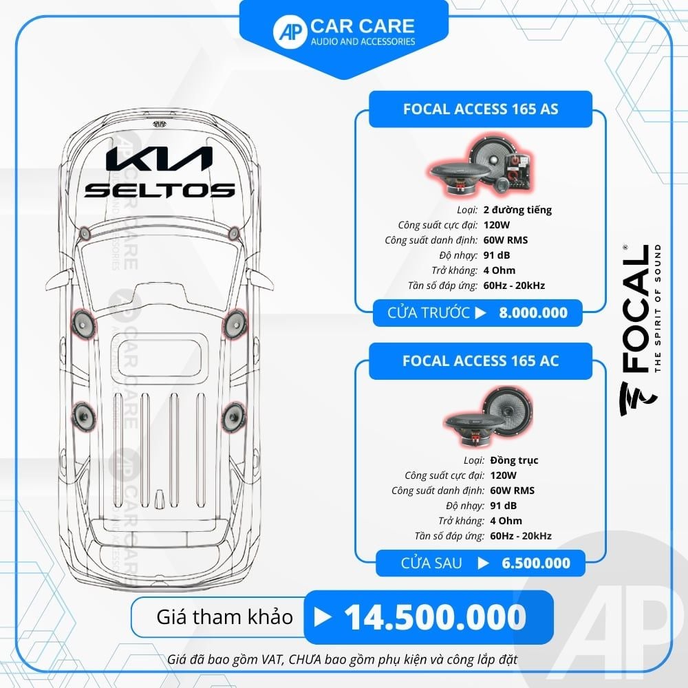 Độ loa ô tô KIA Seltos 2025 (6 loa)