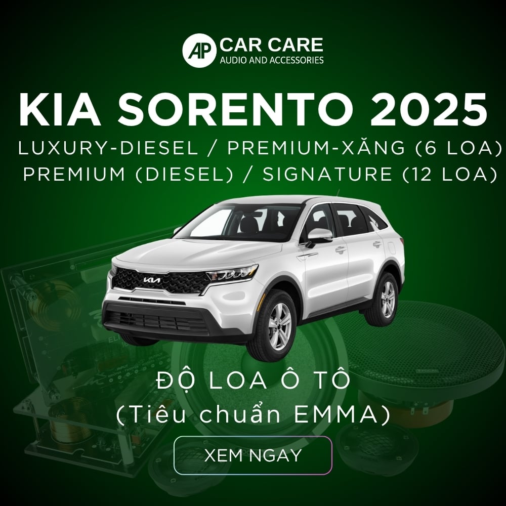 Độ loa ô tô KIA Sorento (6 loa - 12 loa)