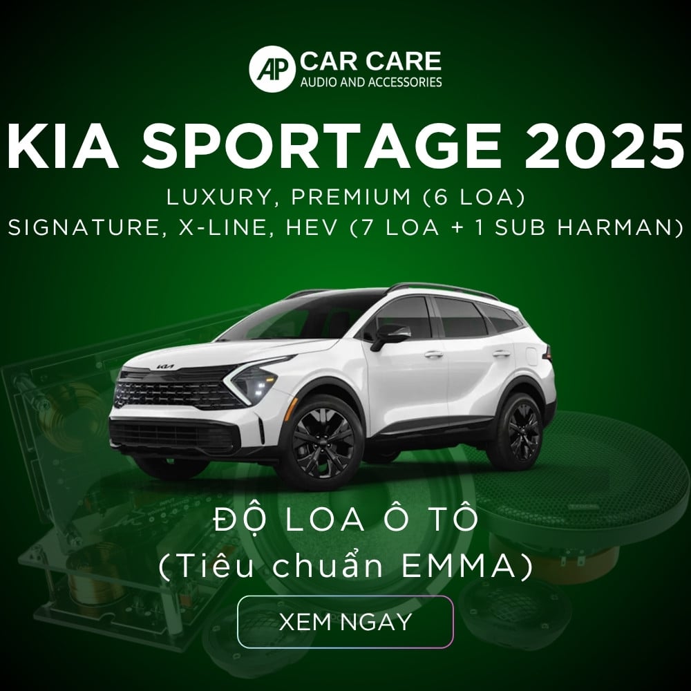 Ảnh bìa độ loa ô tô Kia Sportage: Luxury, Premium 6 loa; Signature, X-Line, HEV 7 loa + 1 sub Harman Kardon