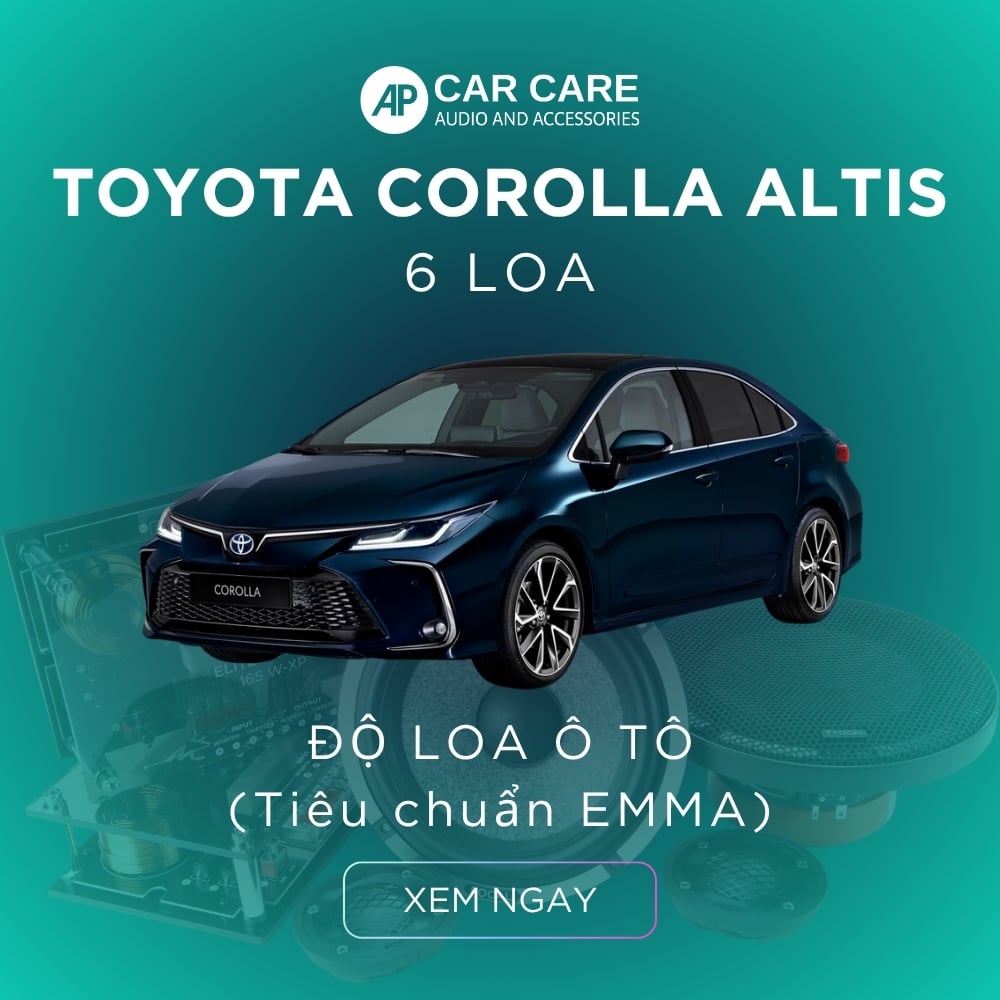 Độ loa ô tô Toyota Corolla Altis (6 loa)