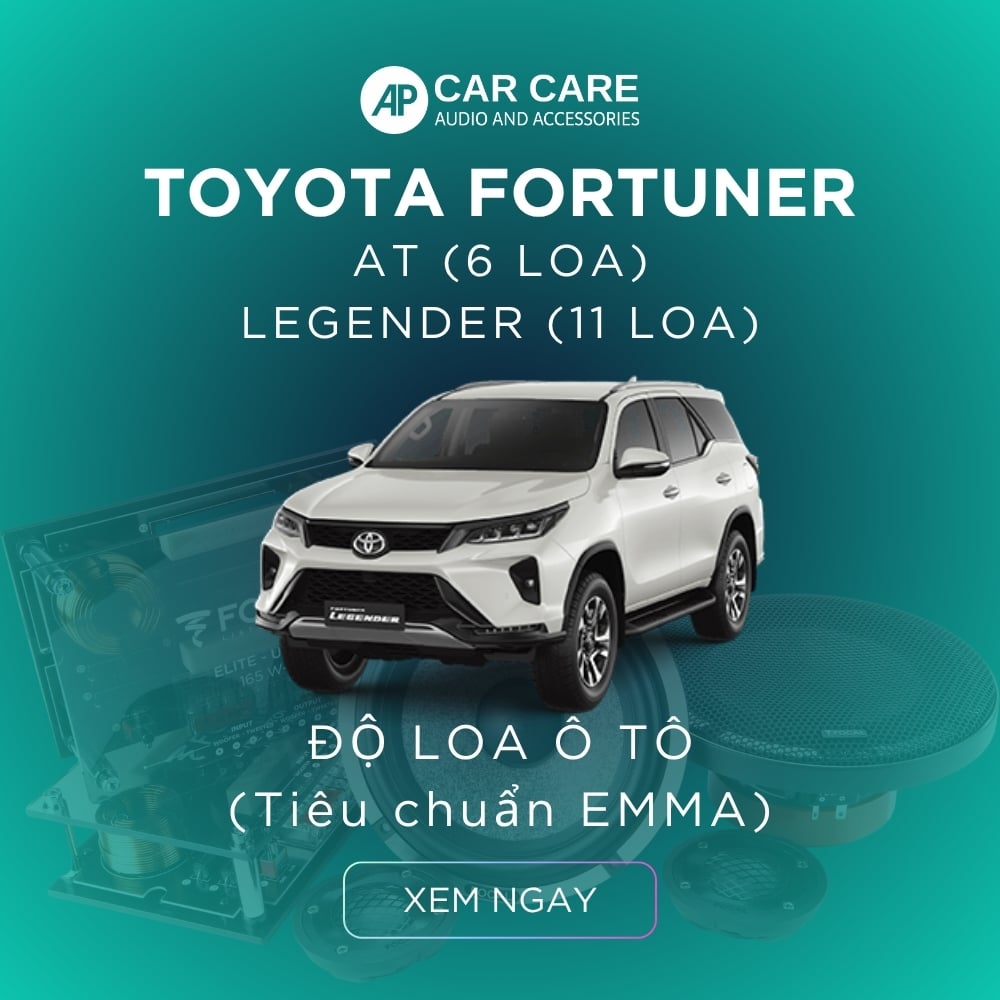 Độ loa ô tô Toyota Fortuner (6 loa - 11 loa)