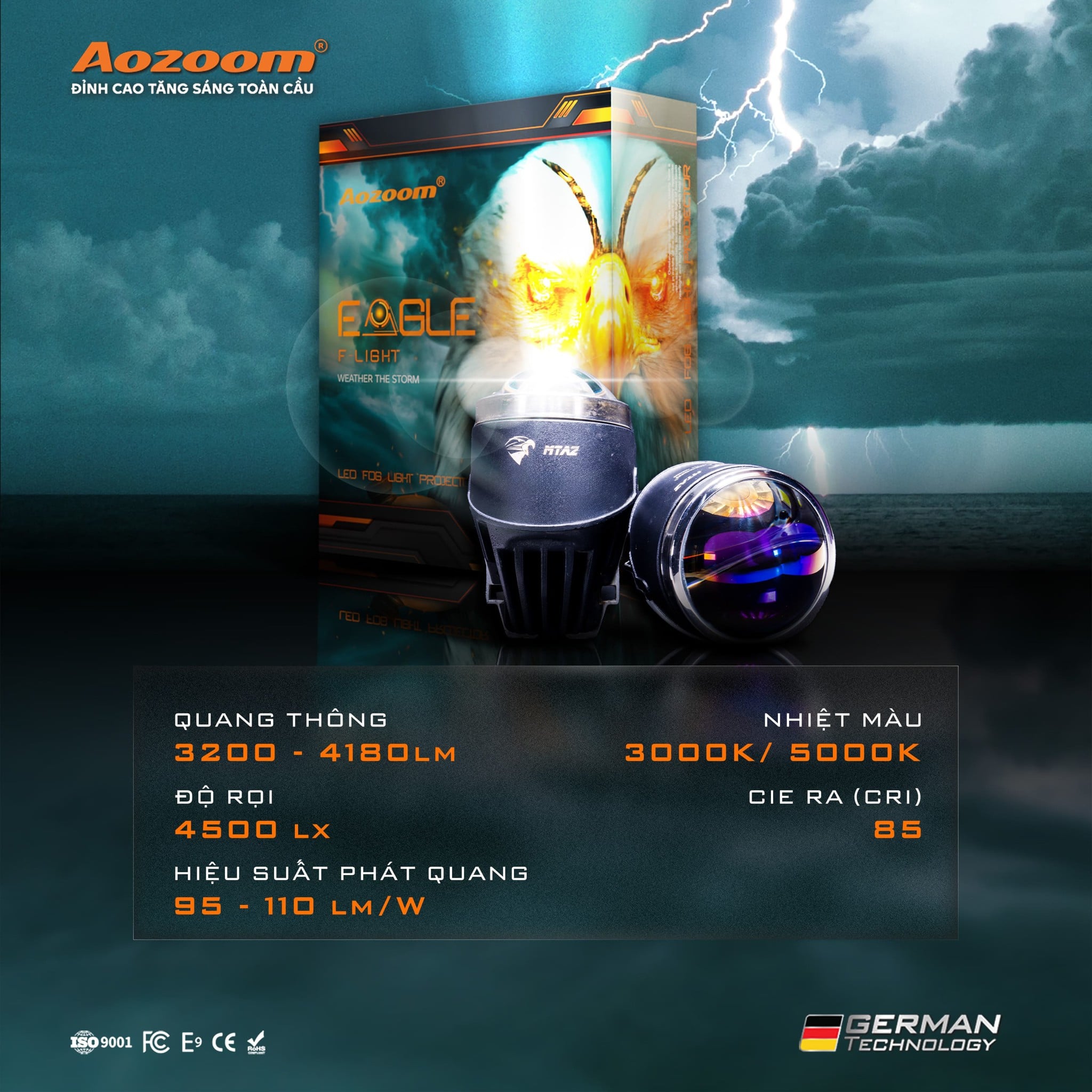 Bi Gầm Aozoom EAGLE FOG LIGHT - ảnh chính hãng 12