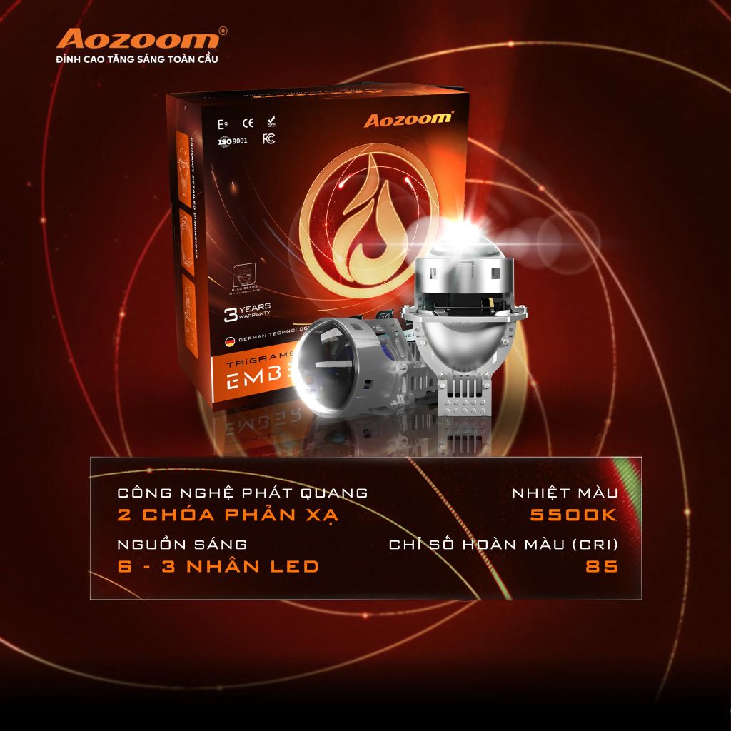 Bi LED Aozoom Ember – Đèn Bi Pha Ô Tô