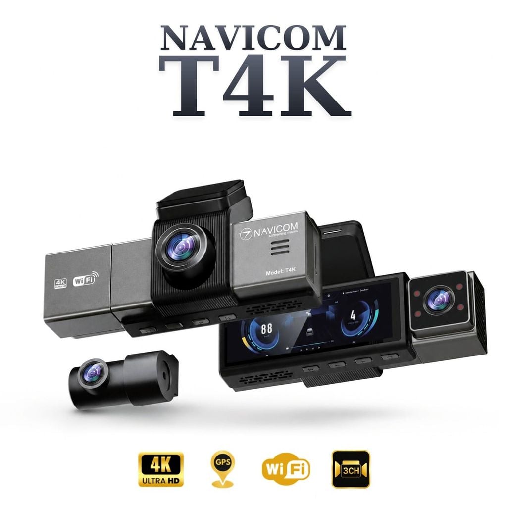 Camera Hành Trình Ô Tô Navicom T4K 3 Kênh 4K