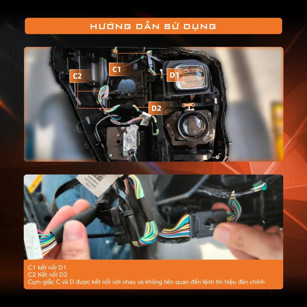 Đèn Bi LED Aozoom FA25 Cho Ford Ranger Raptor/Everest 2022+ – Plug & Play