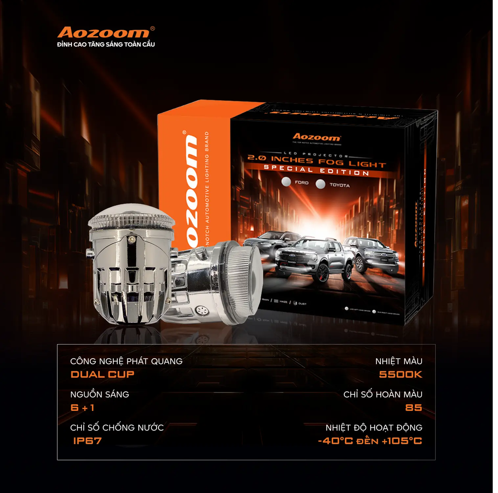 Bi Gầm Aozoom Ford/Toyota 53W – Dạng Zin