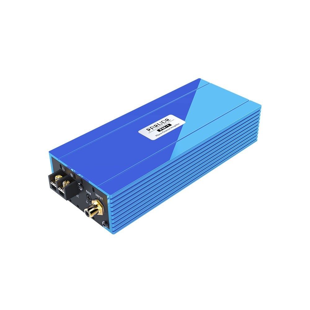 Amply mono ô tô Freude FM-1 Class AB góc nghiêng, cọc mạ vàng