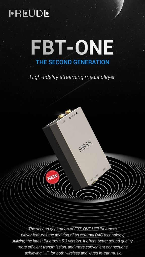 Bộ Phát Nhạc Bluetooth Hi-Fi Ô Tô Freude FBT-ONE BT 5.3 Ngõ Quang