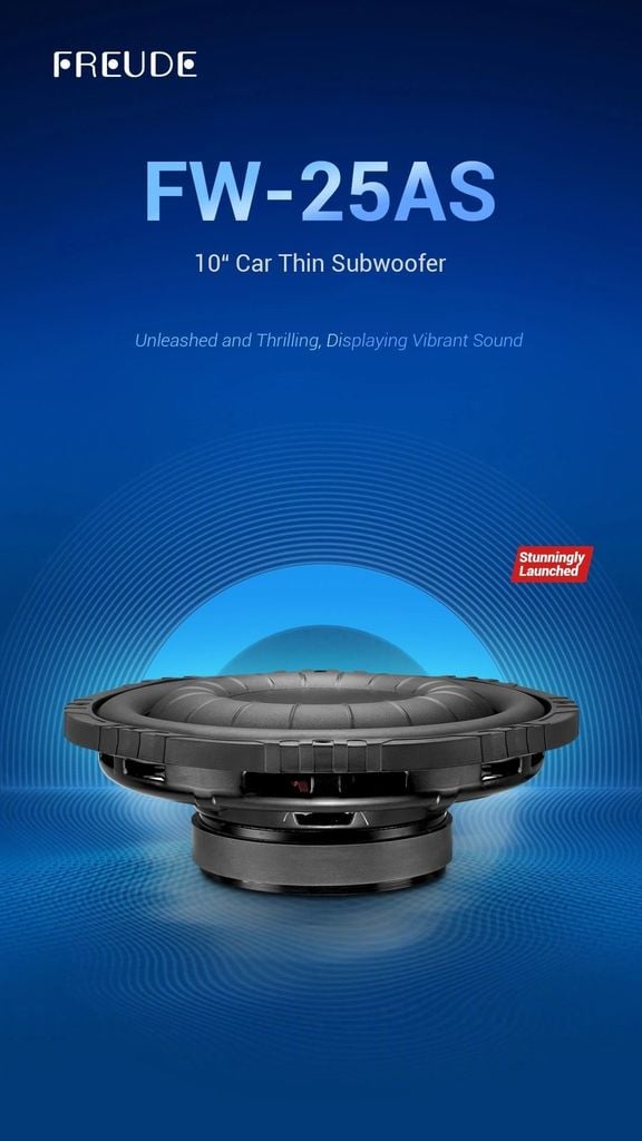 Loa SUB Hơi Ô Tô Freude FW-25AS 10 Inch Siêu Mỏng 250W RMS 4 Ohm
