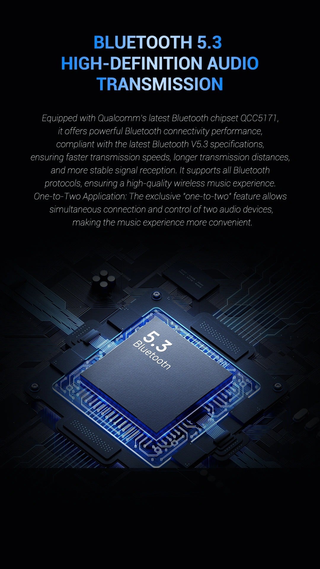 Chip Bluetooth 5.3 Qualcomm trong Freude FP-16 Pure