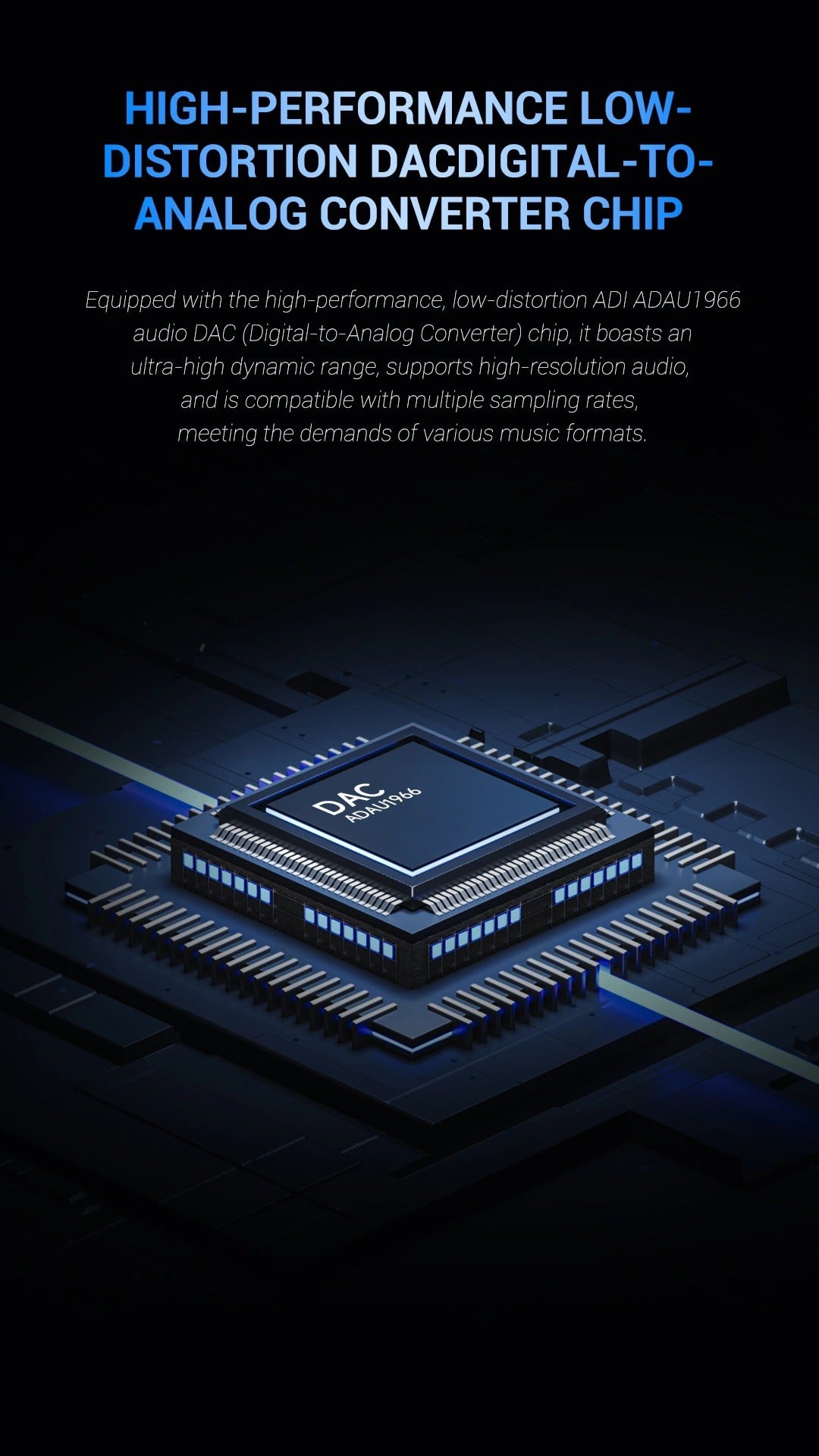 Chip DAC ADAU1966 độ méo thấp của Freude FP-16 Pure