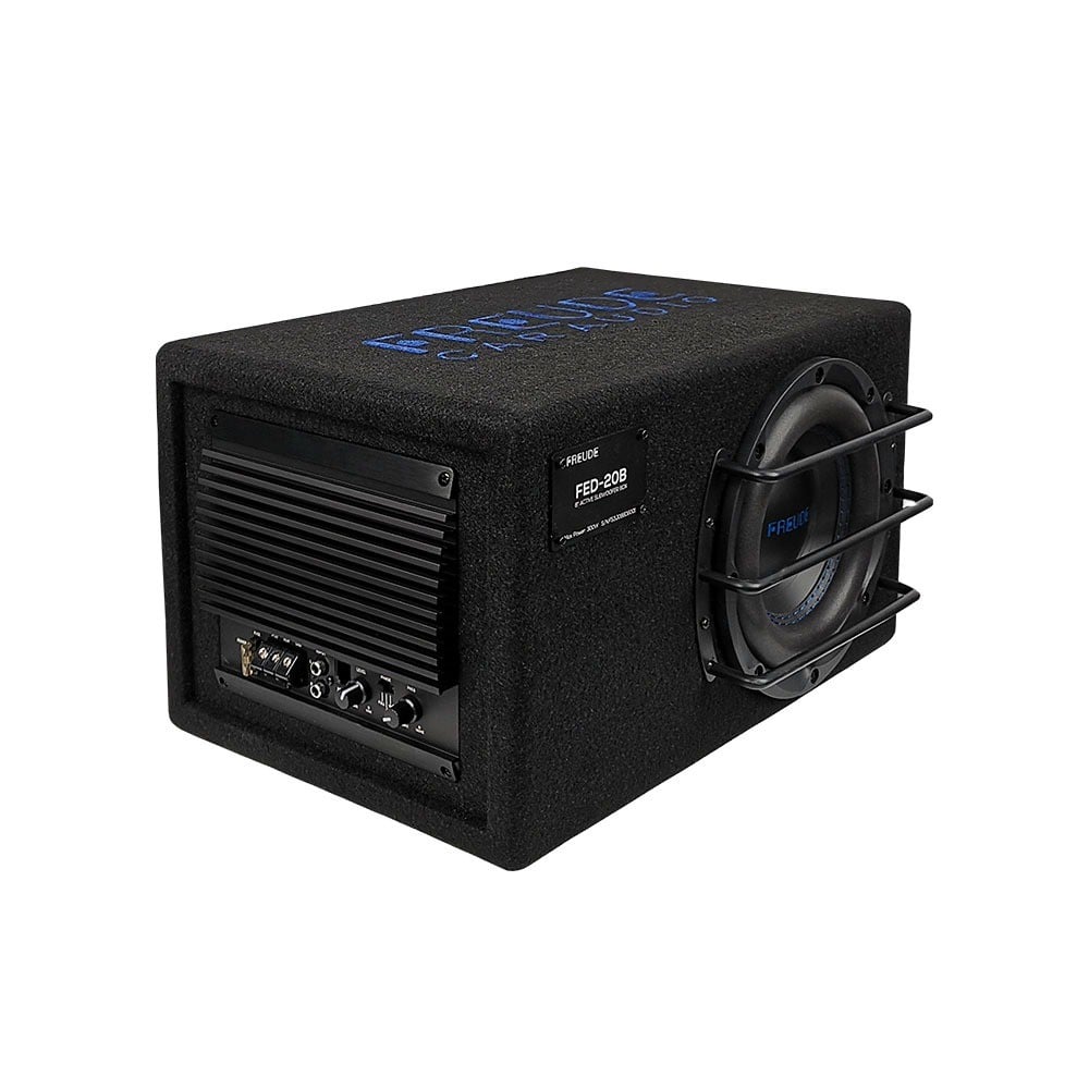 Freude FED-20B góc nghiêng thấy tản nhiệt và mặt amply