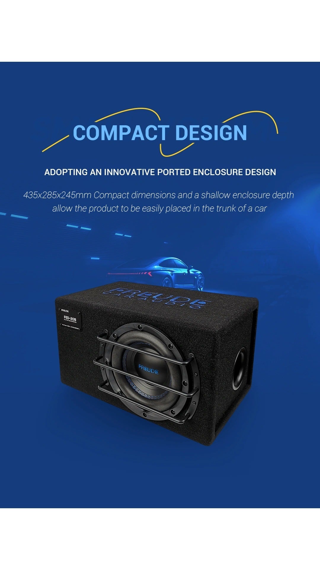Freude FED-20B thùng có cổng nhỏ gọn đặt trong cốp