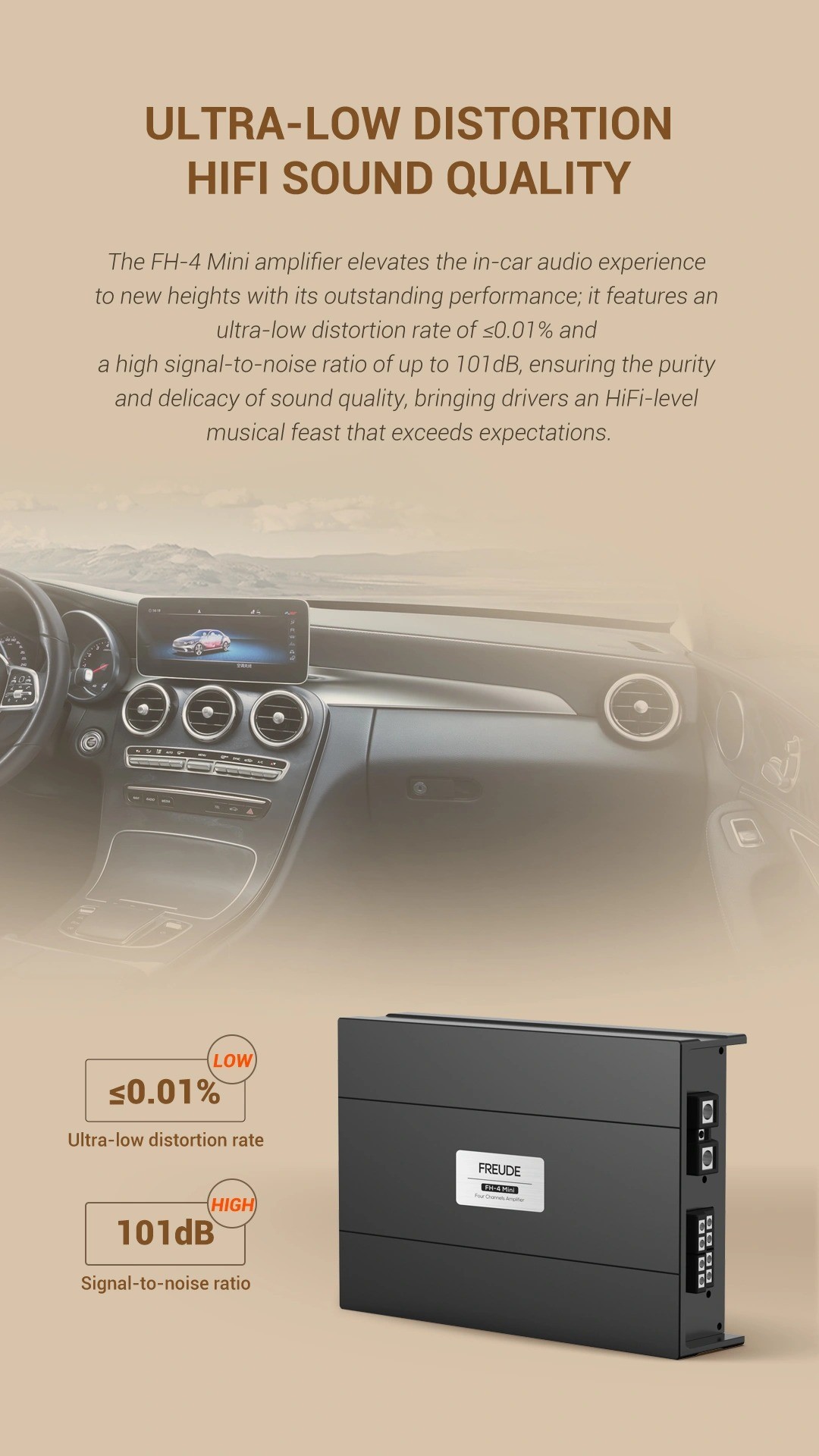 Freude FH-4 Mini méo ≤ 0,01% và tín hiệu/nhiễu 101 dB