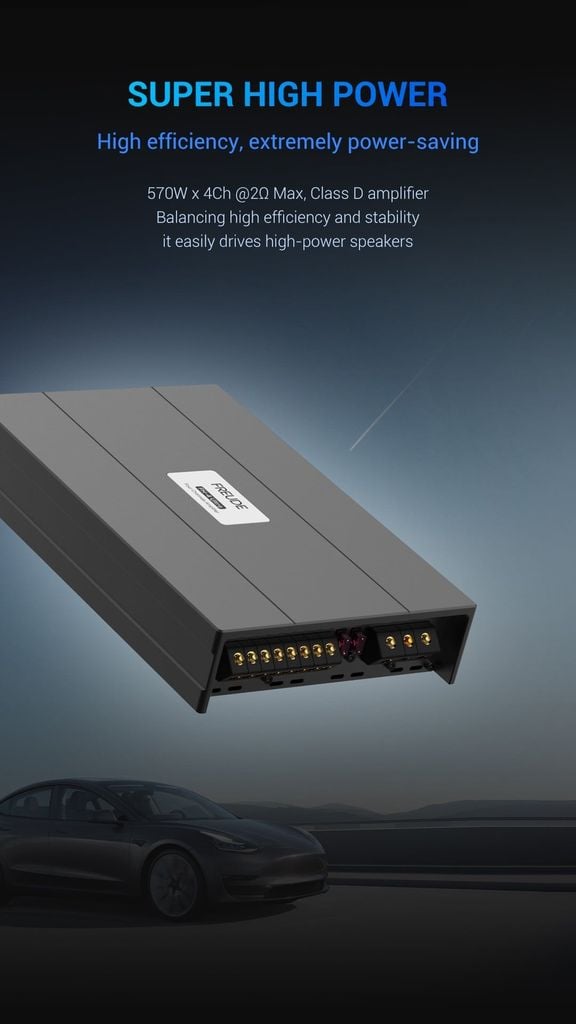 Amply Ô Tô 4 Kênh Freude FH-4 Ultra Class D 4x250W RMS 4 Ohm