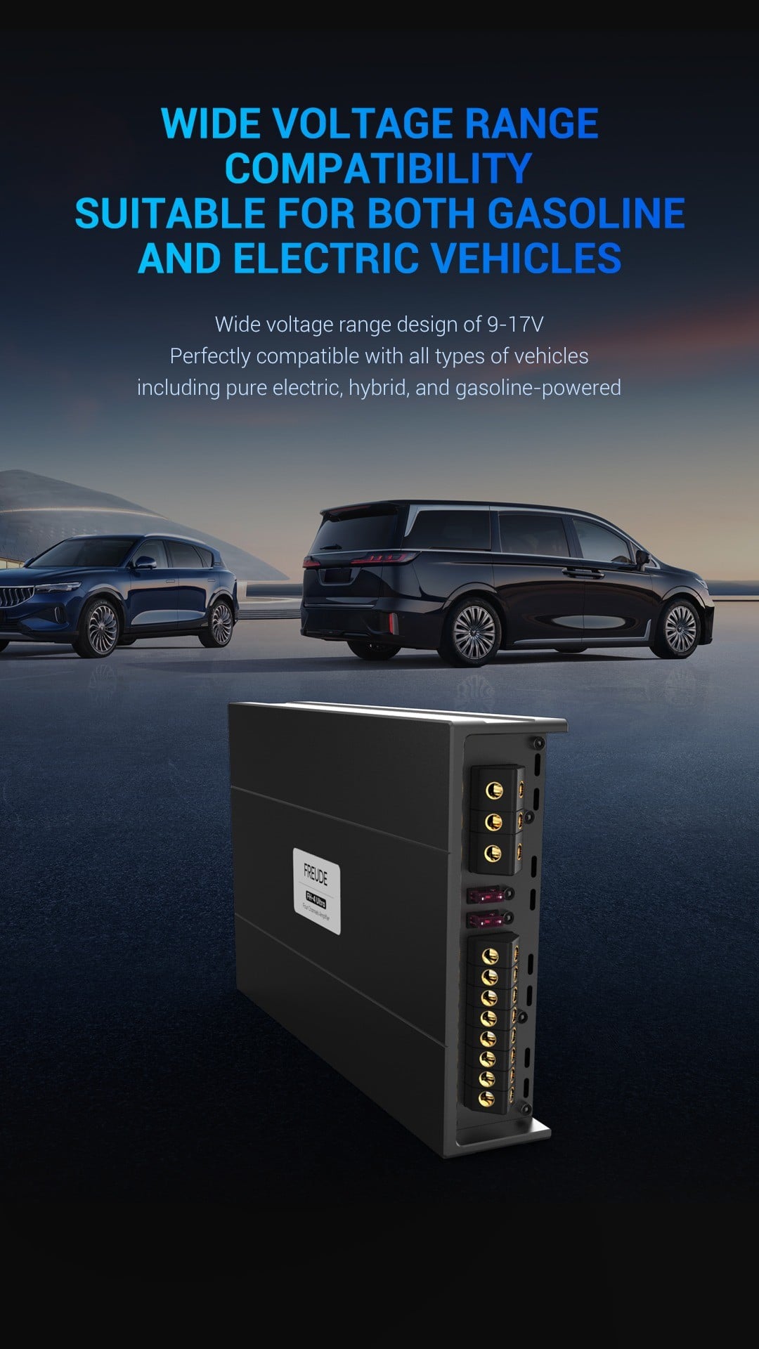 Freude FH-4 Ultra dải điện áp 9 – 17V cho xe xăng và xe điện