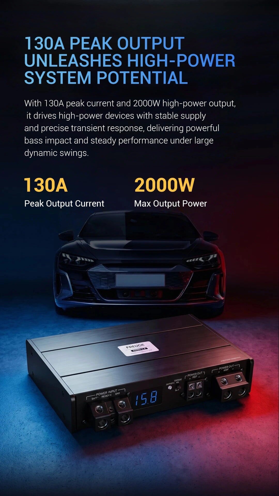 Freude FPMU-1.2 dòng đỉnh 130A, công suất 2.000W