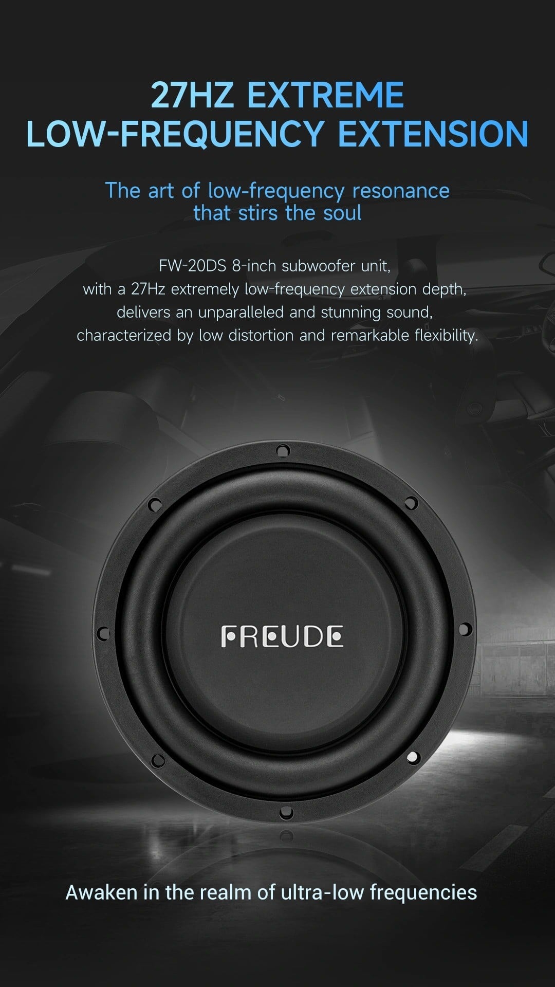 Freude FW-20DS đáp tuyến xuống 27 Hz, ảnh giới thiệu