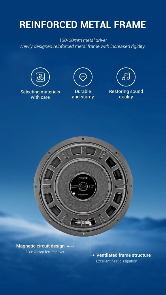 Loa SUB Hơi Ô Tô Freude FW-25AS 10 Inch Siêu Mỏng 250W RMS 4 Ohm