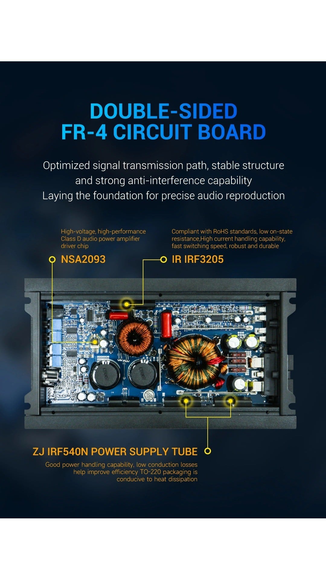 Mạch in FR-4 hai mặt bên trong Freude FC-1 V2