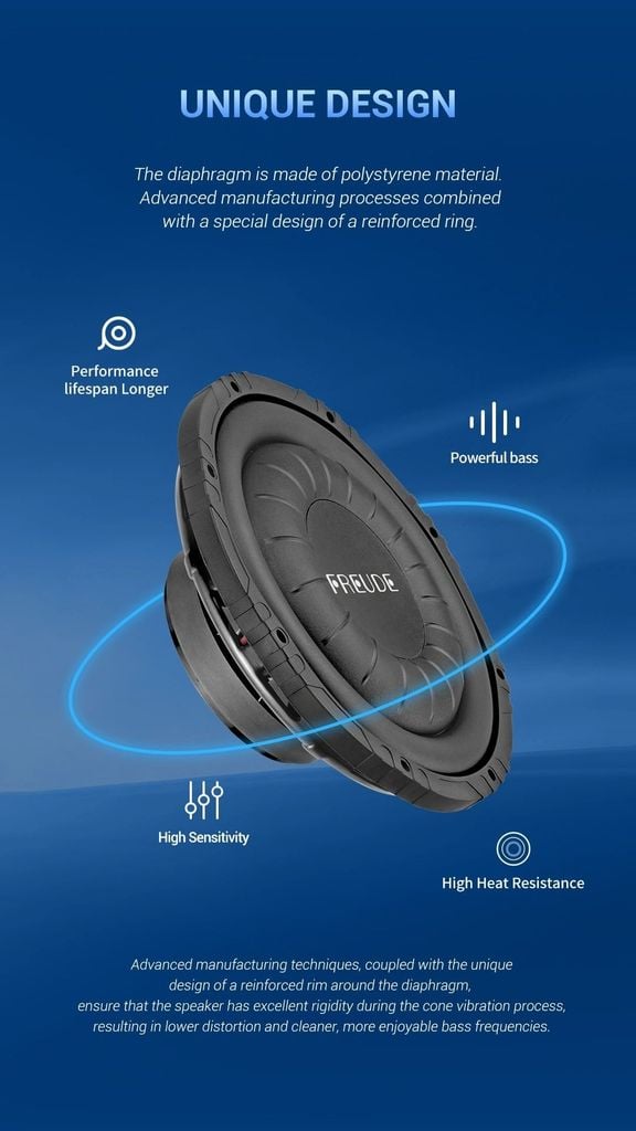 Loa SUB Hơi Ô Tô Freude FW-25AS 10 Inch Siêu Mỏng 250W RMS 4 Ohm