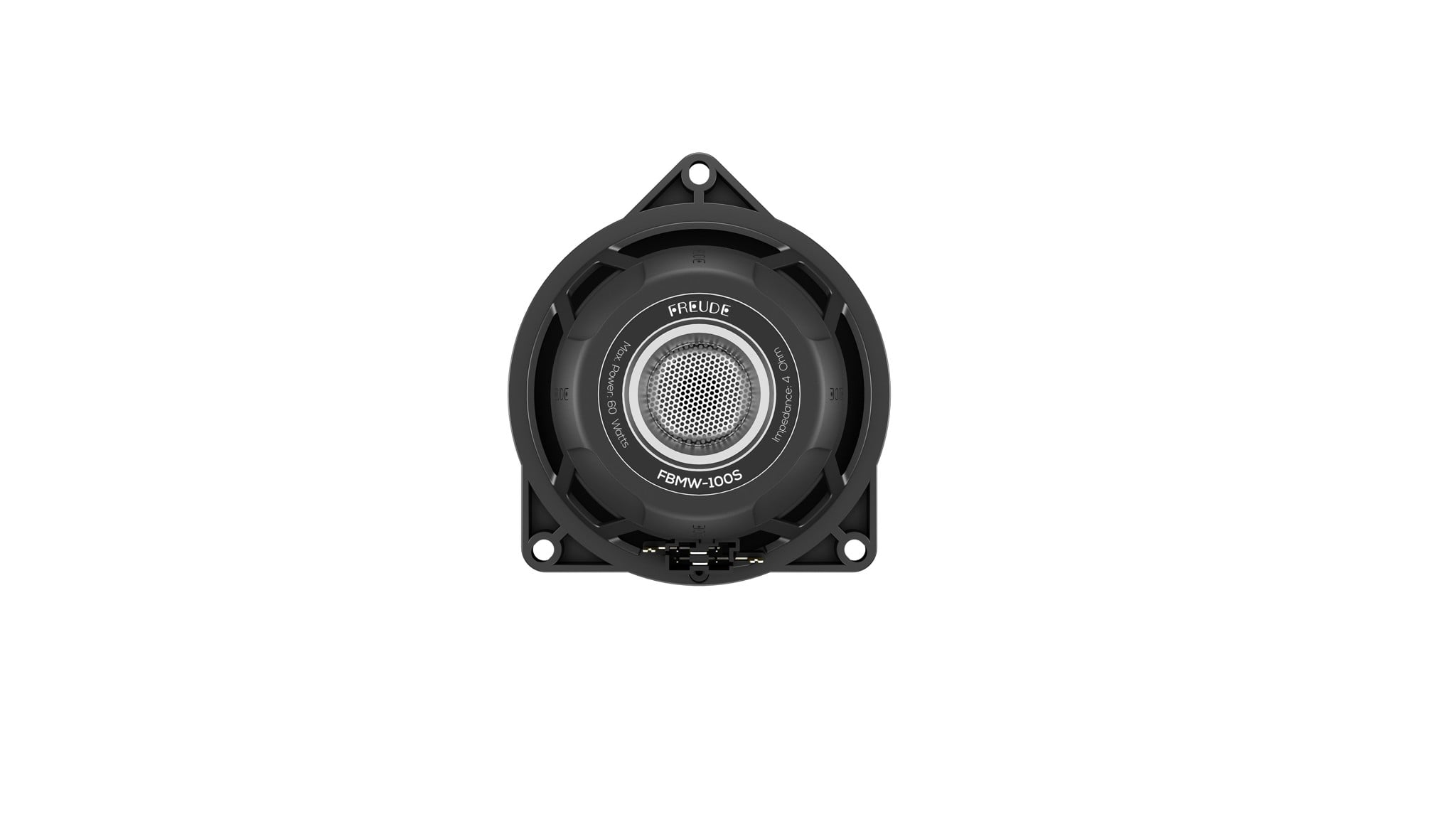 Mặt sau mid 4 inch Freude FBMW-100S với giắc cắm theo xe BMW