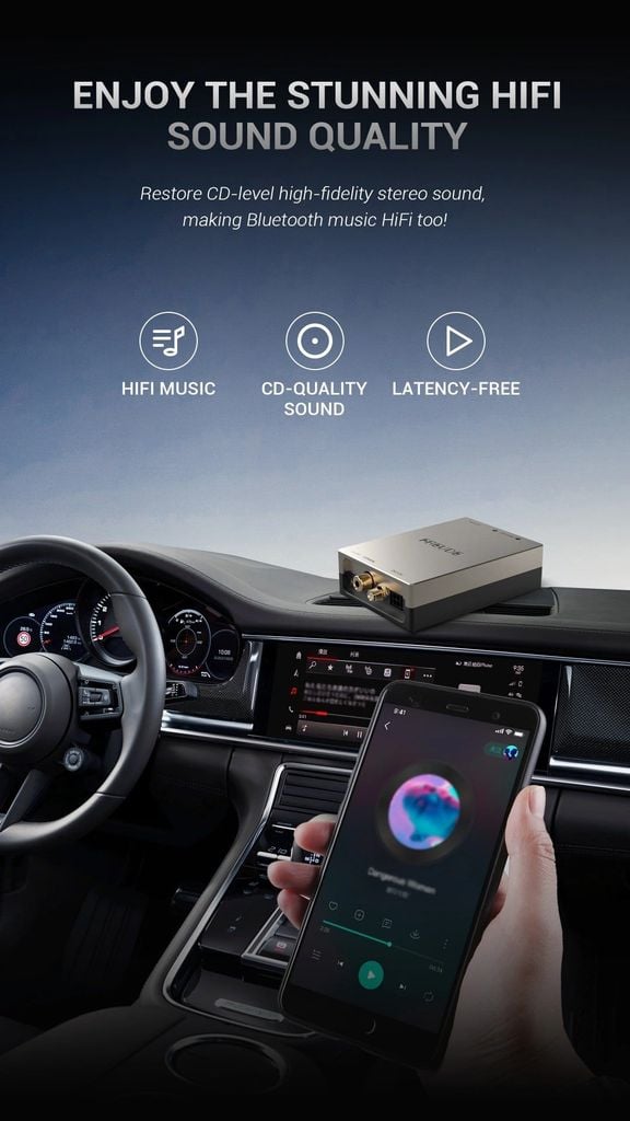 Bộ Phát Nhạc Bluetooth Hi-Fi Ô Tô Freude FBT-ONE BT 5.3 Ngõ Quang