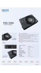 Loa SUB Điện Gầm Ghế Ô Tô Freude FED-1000 10 Inch 180W Mỏng 65mm