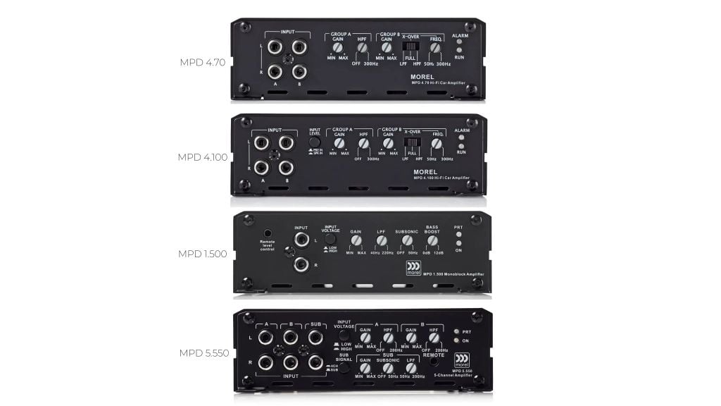 Amply Mono Ô Tô Morel MPD 1.500 550W RMS 2 Ohm