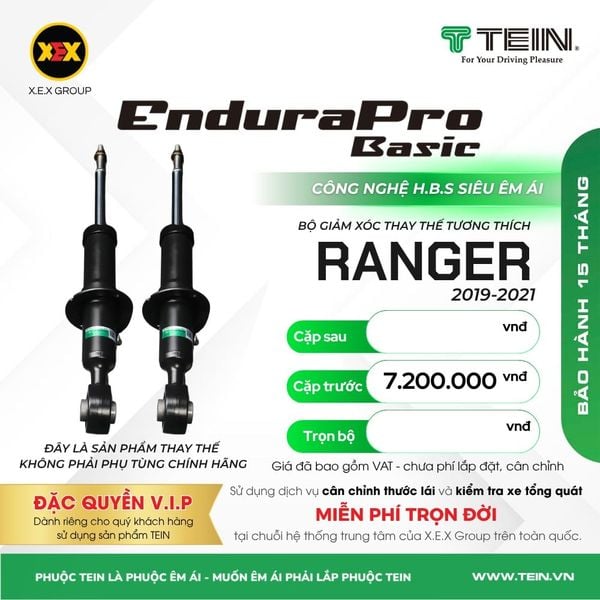 Giảm Xóc Ô Tô Ford Ranger 2019-2021 Tein Basic - Cặp Trước