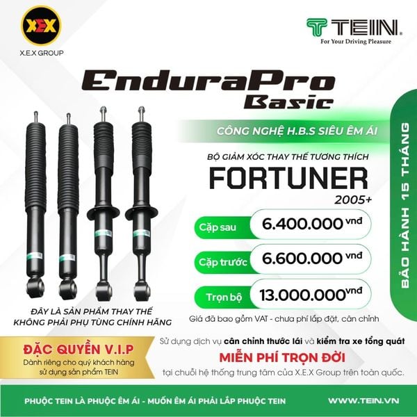 Giảm Xóc Ô Tô Toyota Fortuner 2005+ Tein Basic