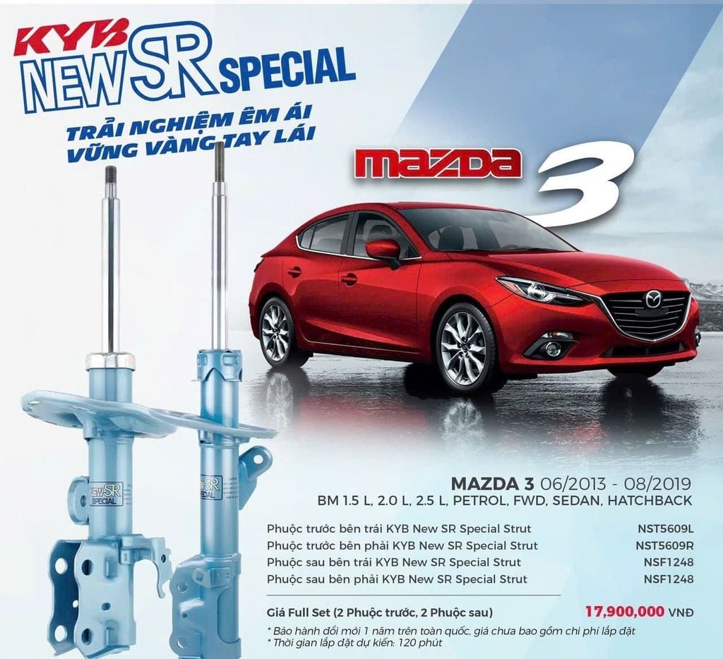 Giảm Xóc Ô Tô Mazda KYB New SR Special