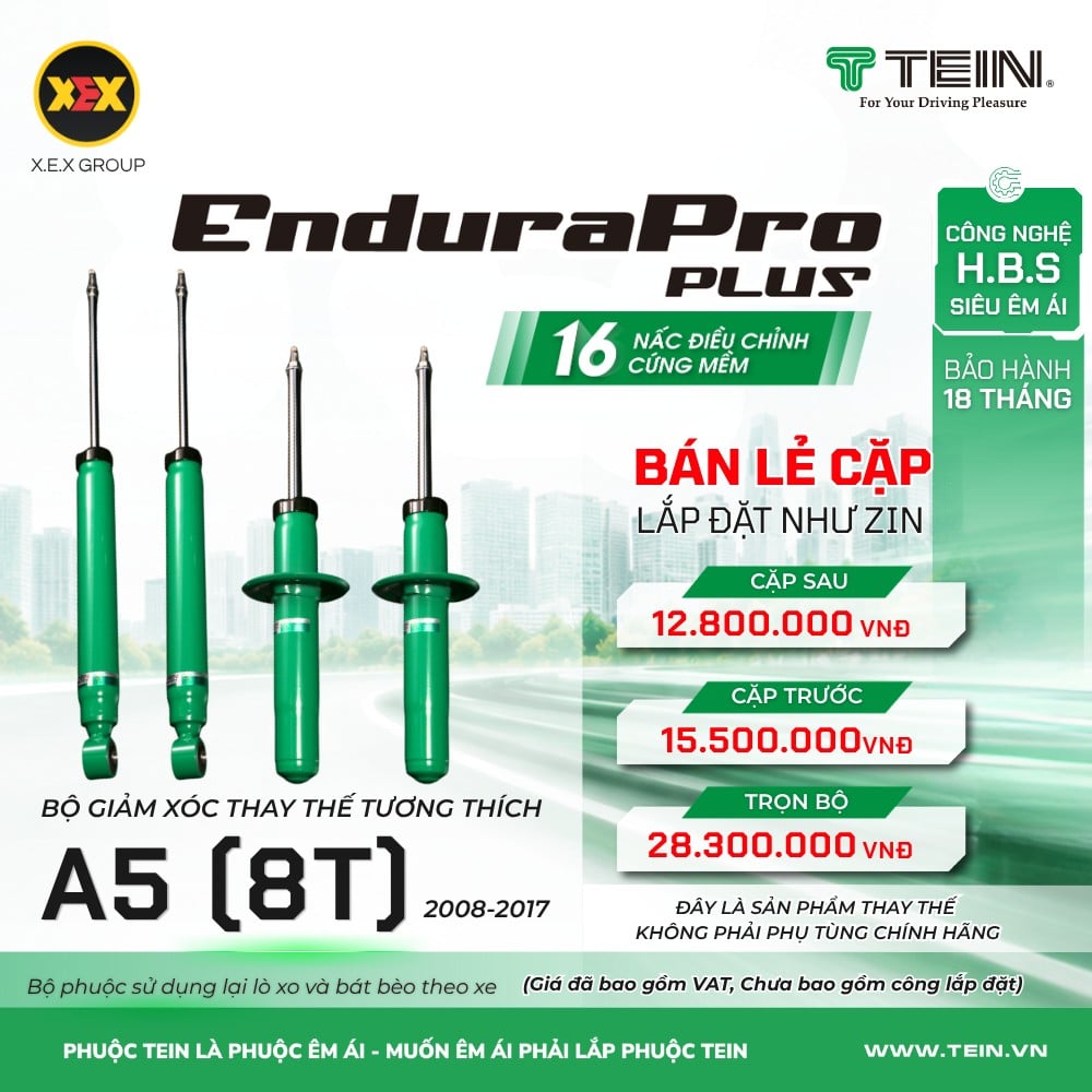 Giảm Xóc Ô Tô Audi A5 8T 2008-2017 Tein EnduraPro Plus