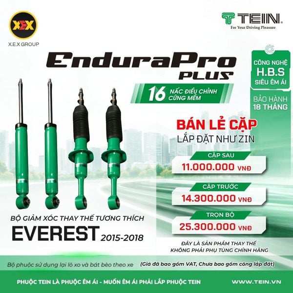 Giảm Xóc Ô Tô Ford Everest 2015-2018 Tein EnduraPro Plus