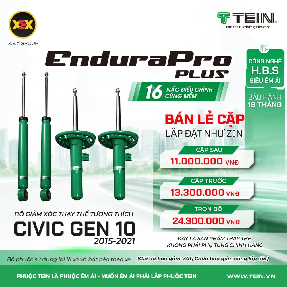Giảm Xóc Ô Tô Civic 2015-2021 Tein EnduraPro Plus