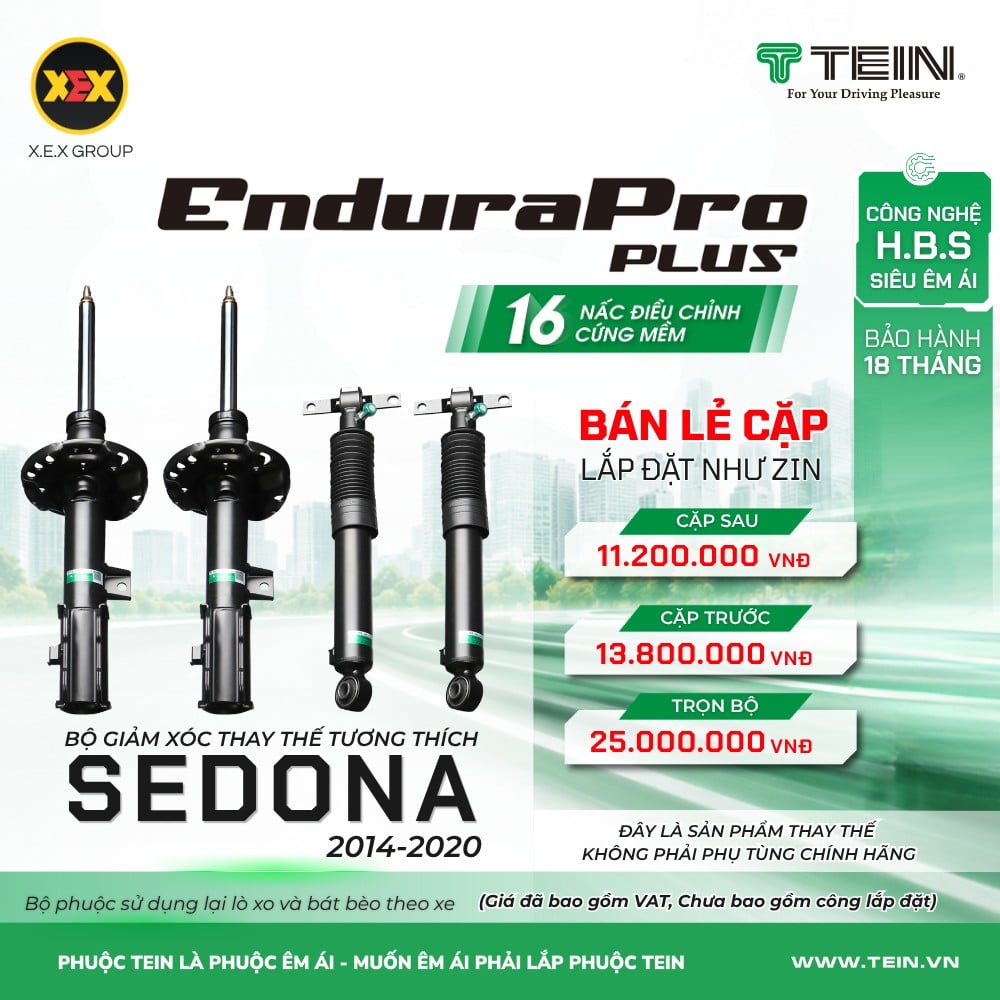 Giảm Xóc Ô Tô Kia Sedona 2014-2020 Tein EnduraPro Plus