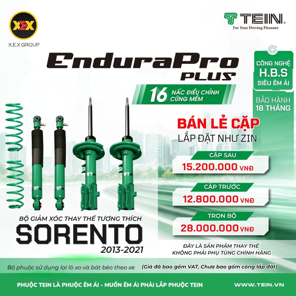 Giảm Xóc Ô Tô Kia Sorento 2013-2021 Tein EnduraPro Plus